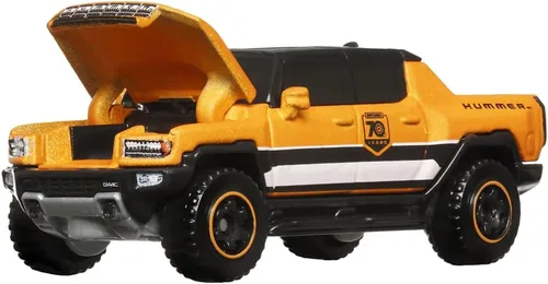 Miniatura 5 de Matchbox Moving Parts - Vehículo fundido a presión de 70 años de edición especial, HMV12 ~ Inspirado en 2022 Hummer EV ~ 3/5 naranja y negro