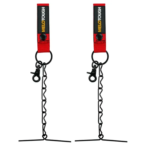 MELOTOUGH Tanga de cinta para cinturón de herramientas para electricistas, correa de cinta para electricistas, cadena con llavero y gancho a presión