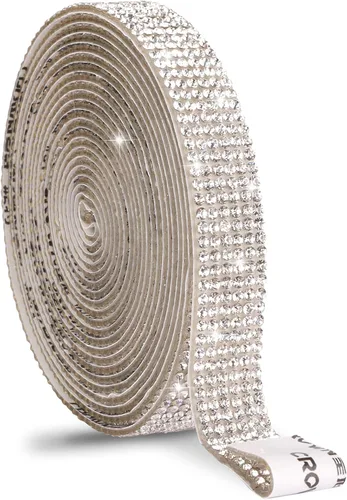 Miniatura 36 de Cinta de cristal autoadhesiva, calcomanías de diamantes de imitación para envoltura de regalos, manualidades, proyectos de decoración, bodas
