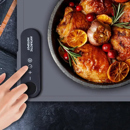 Miniatura 3 de Tapete de calentamiento de alimentos de 24 x 16 pulgadas para calefacción de superficie para fiestas de alimentos, bufé, uso diario, bandeja
