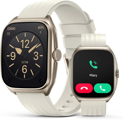 2025 SOUYIE Smart Watch for Men and Women with SOS Emergency Alert, 1.85" AMOLED Fitness Tracker with 100+ Sports Modes, Heart Rate, SpO2, Sleep Grey