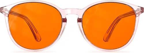 Miniatura 11 de Bloomoak Lentes de bloqueo de luz azul naranja 99%, estilo redondo retro de moda, alivia la fatiga ocular, mejorar el sueño para pantallas