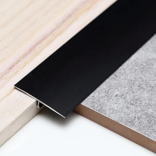 Miniatura 15 de Trimold 3 tiras de aluminio para moldura en T y transición de piso, tira divisora plana para umbral de puerta y unión de huecos de suelo de azulejos