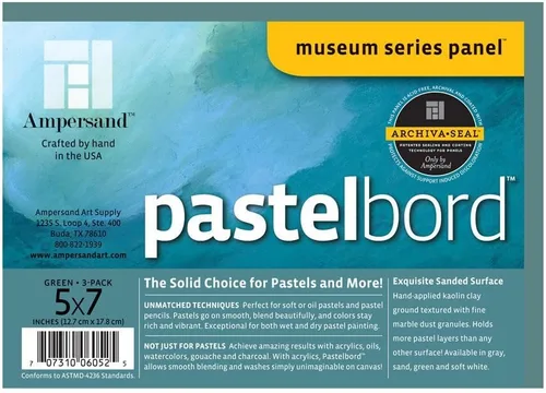 Miniatura 11 de Ampersand Art Supply Serie Museum Pastelbord 5 x 7 pulgadas Colores surtidos Panel de pintura pastel y seco de 1/2 pulgada Sostiene más