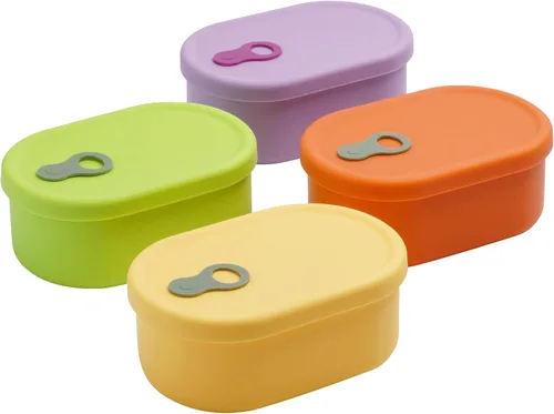 Miniatura 19 de Recipiente hermético de silicona prémium hecho en Corea con ventilación de vapor, sin BPA, a prueba de fugas, apto para microondas y congelador, 1