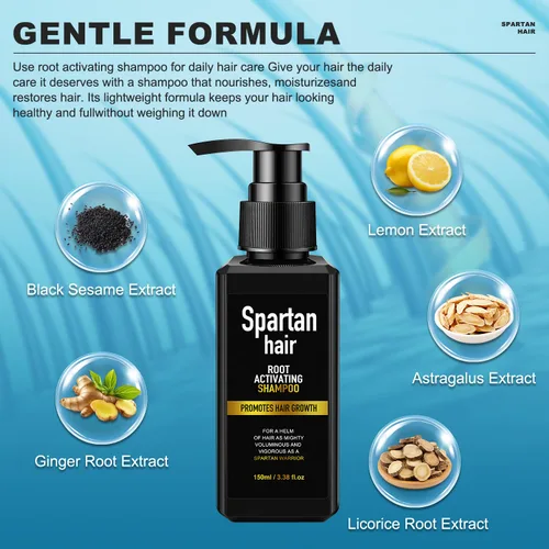 Miniatura 3 de Champú Activador de Raíces para Hombres - Sistema Fortalecedor y Suavizante para Cabello Fino y Canoso - Añade Volumen y Nutre las Mechas - Para