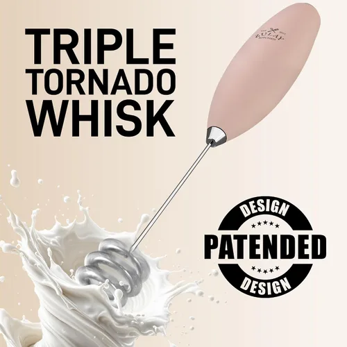 Miniatura 98 de Zulay Milk Boss Espumador de leche potente manual, hace espuma para latte, batidor para mezclar bebidas, café, miniespumador para capuchino, frappé