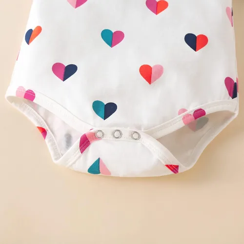 Miniatura 5 de Fullfamous Conjunto de mameluco y pantalón de manga larga con volantes para niña de 3 piezas