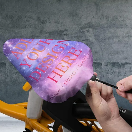 Miniatura 7 de Funda de asiento de bicicleta impermeable personalizada, funda de lluvia personalizada para asiento de bicicleta con cordón, añade tu diseño