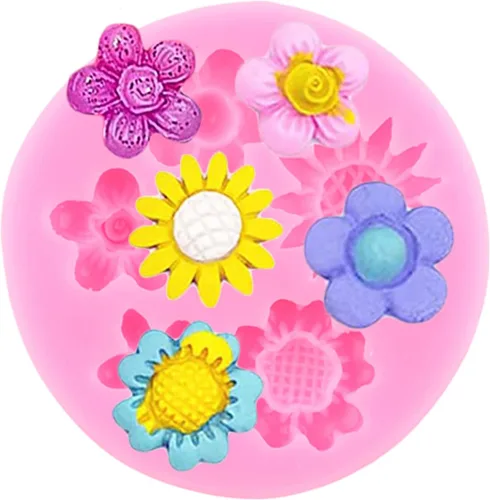 Miniatura 9 de Zixiang Molde para pastel de fondant de flores, diseño de libélula, mariposa, margarita, hojas de rosa, mini flores, dulces, moldes de silicona