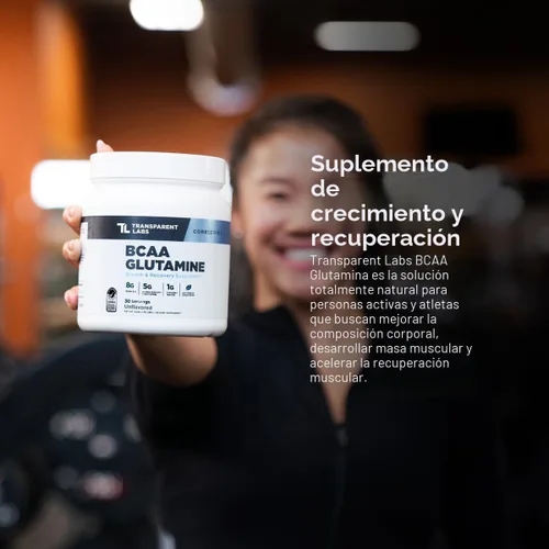 Miniatura 4 de Transparent Labs BCAA Glutamina - 8000 mg de BCAA en polvo por porción con L glutamina para recuperación después del entrenamiento, crecimiento