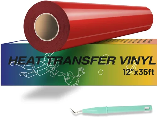 Miniatura 16 de HTVRONT - Rollo de vinilo de transferencia de calor 12 x 35 pies, vinilo amarillo HTV para camisas, vinilo para Cricut y Cameo, fácil de cortar