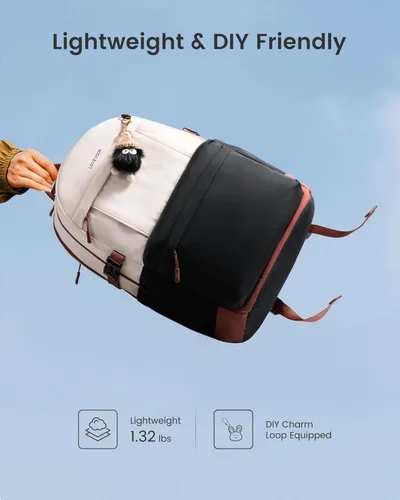 Miniatura 5 de LOVEVOOK Mochila para laptop para mujer, bolsa de computadora portátil, mochila de viaje, mochila de trabajo impermeable, bolsas para profesores