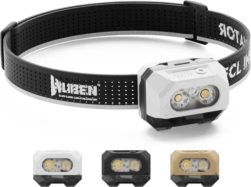 Miniatura 11 de WUBEN Linterna frontal LED H4 recargable, 800 lúmenes, linterna frontal súper brillante, linterna frontal impermeable IP68 con sensor de movimiento