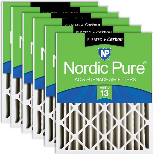 Miniatura 25 de Nordic Pure 12 x 24 x 4 (tamaño real: 11 1/2 x 23 3/8 x 3 5/8) de carbono puro plisado para reducción de olores Merv 8, filtro para horno, 1 paquete