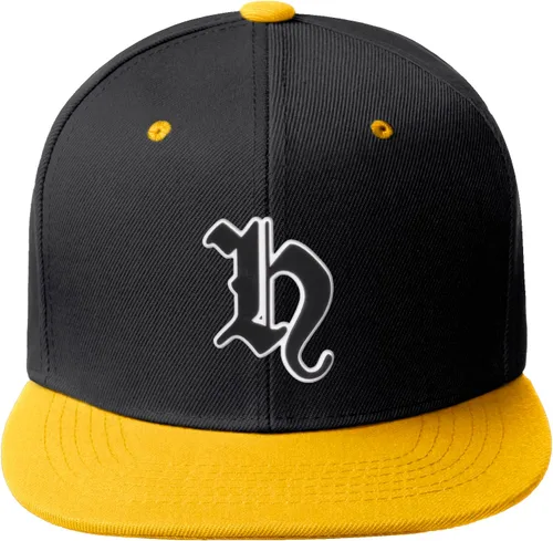 Miniatura 1367 de Daxton Gorra clásica con visera de billete plano con letras del alfabeto inglés antiguo de la A a la Z
