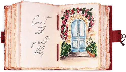 Miniatura 2 de Leather Village Cuaderno encuadernado en piel vintage para mujeres y hombres - Libro de sombras - Cierre con llave - 200 páginas de papel hecho a