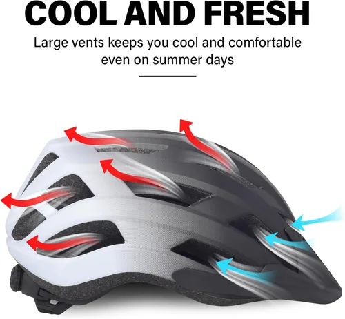 Miniatura 5 de Bilaki Casco de bicicleta para adultos, mujeres, hombres, jóvenes, niños, cascos ligeros de bicicleta de montaña con esfera ajustable y visera