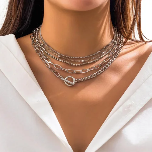 Miniatura 111 de Long tiantian Collares en capas para mujer, joyería occidental para mujer, collar de moneda apilable, collar de país, moderno, bohemio, verano