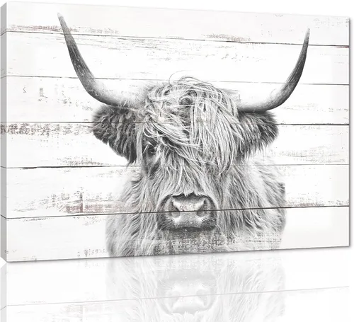 Miniatura 30 de Póster moderno de pared de vaca de las tierras altas, póster impreso en lienzo alpino desierto, decoración de pared de animales para sala de estar