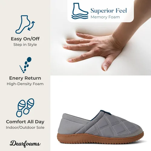 Miniatura 6 de Dearfoams Pantuflas de retorno energético de espuma viscoelástica con espalda cerrada para mujer