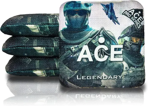 Miniatura 40 de Legendario Bolsos Cornhole ACE Pro + Kits PRO De doble lado, resbaladizos y pegajosos para todo clima Bolsa de descanso opcional y estuche
