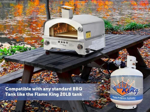 Miniatura 5 de Flame King Horno al aire libre para pizza y alimentos de gas propano para acampar, patio trasero, portón trasero