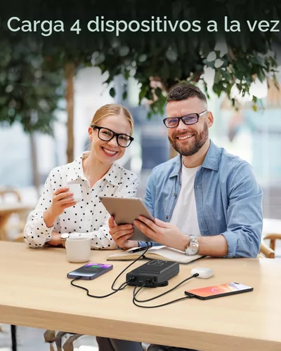 Miniatura 4 de Banco de Energía de Carga Rápida 50000mAh - Cargador Portátil 22.5W USB C con Carga Rápida con 4 Salidas y 3 Entradas Pantalla LED Batería Externa
