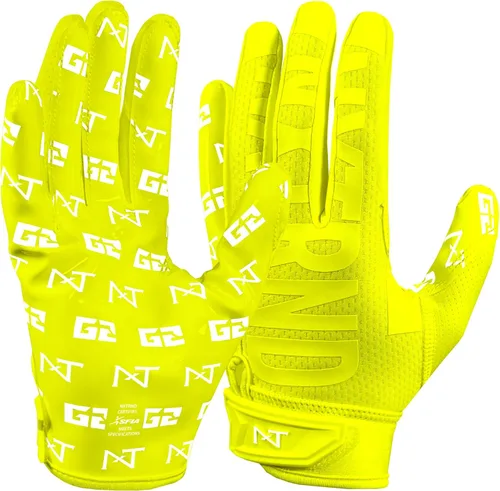 Miniatura 11 de Guantes de fútbol americano Nxtrnd G2 Pro para hombre, guantes ultra adherentes Elite para receptor