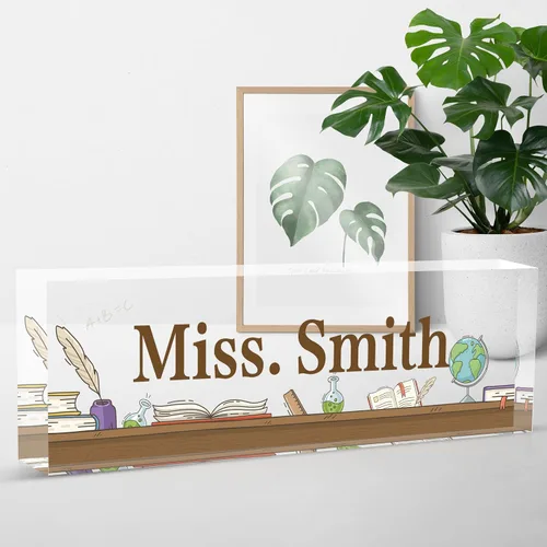 Miniatura 10 de Placa de nombre para escritorio, placa de nombre de escritorio personalizada, regalos para compañeros de trabajo, jefe, profesor, enfermera, regalos