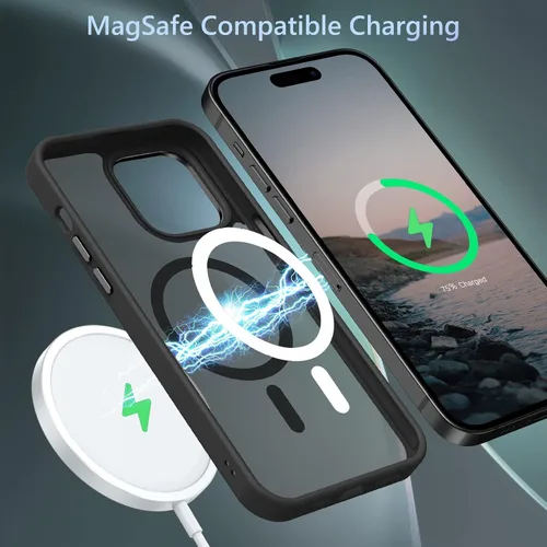 Miniatura 4 de BENTOBEN Funda magnética para iPhone 14 Pro [compatible con Magsafe] translúcida mate 14 Pro, delgada, a prueba de golpes, para mujeres, hombres