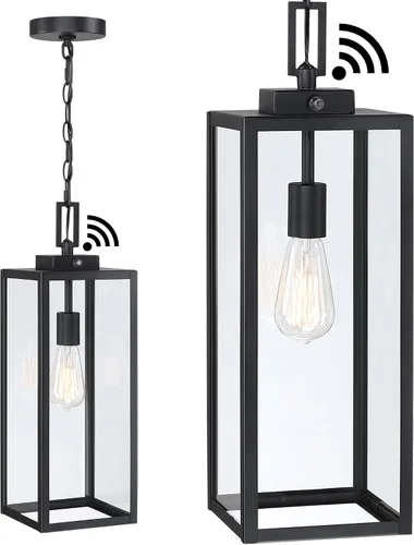 Miniatura 12 de 13 Inch Outdoor Pendant Light Dusk to Dawn Hanging Porch Light for Entrance Front Door Photocell Pendant Lights for Porch Dusk to Dawn Hanging