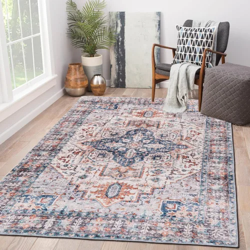 Miniatura 20 de Alfombra de pasillo de 2 x 3 pulgadas, lavable, estilo vintage, suave, antideslizante, para entrada, baño, resistente a las manchas
