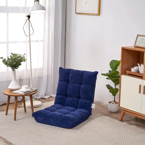 Miniatura 7 de Sillón de piso para interiores, sofá ajustable de suelo, sofá de burbujas perezosas para adolescentes y adultos, cojín acolchado cómodo silla