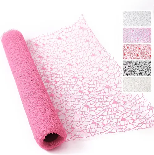 Miniatura 11 de KEPYDRMTF Papel Coreano para Flores de 42cm*5Yardas, Papel de Regalo Coreano Negro, Papel de Regalo Floral de Malla de Perla (Negro)