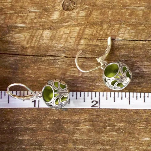 Miniatura 53 de Bottled Up Designs Aretes de encaje vintage hechos a mano, plata esterlina, ecológicos, fabricados en Estados Unidos, regalos de cumpleaños, día