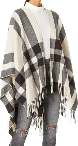 Miniatura 4 de Moss Rose Chal de viaje para mujer poncho frontal abierto capa para otoño e invierno