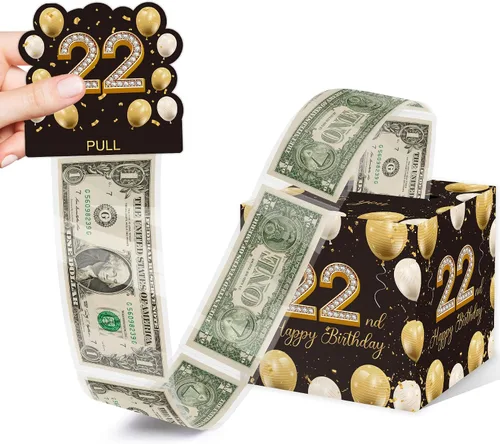 Miniatura 8 de Lindos regalos de cumpleaños número 10 para niños y niñas, caja de dinero extraíble con 35 bolsas para decoración de fiesta de cumpleaños de 10 años