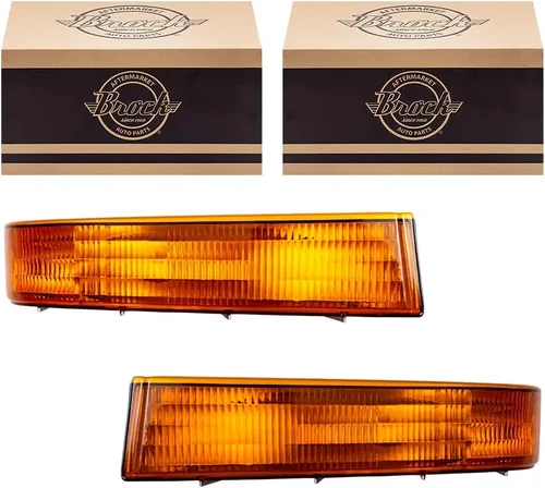Brock - Luces de repuesto para señal de estacionamiento para conductor y pasajero, compatibles con camioneta F150 1992-1996 F5TZ13201AB F5TZ13200AB