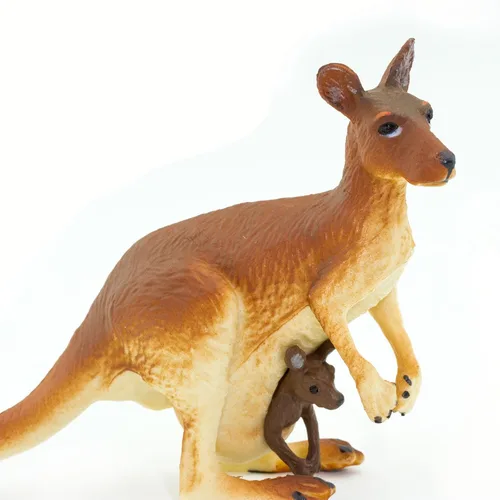 Miniatura 6 de Safari Ltd. Figura de canguro con bebé, juguete realista pintado a mano de 4 pulgadas, compañero educativo para niños, niñas y niños a partir de 3
