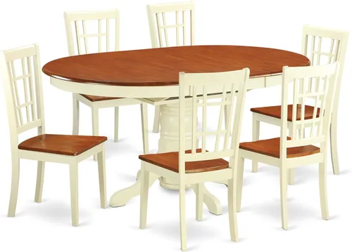 Miniatura 13 de East West Furniture KENI5-BCH-C - Juego de muebles de comedor de 5 piezas, incluye una mesa de cocina ovalada con hojas de mariposa y 4 sillas