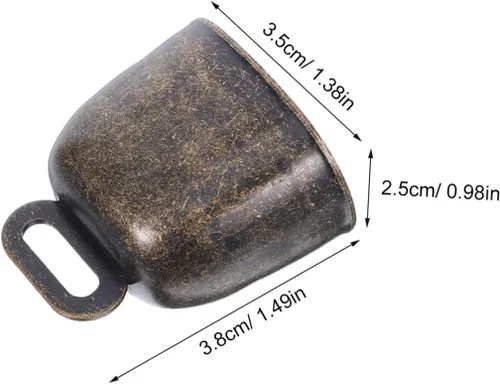 Miniatura 2 de Colgante de campana de vaca de metal manejado: 4pcs latón vaca caballo campana ovejas pastando campanas de cobre ganado granja animal fuerte bronce