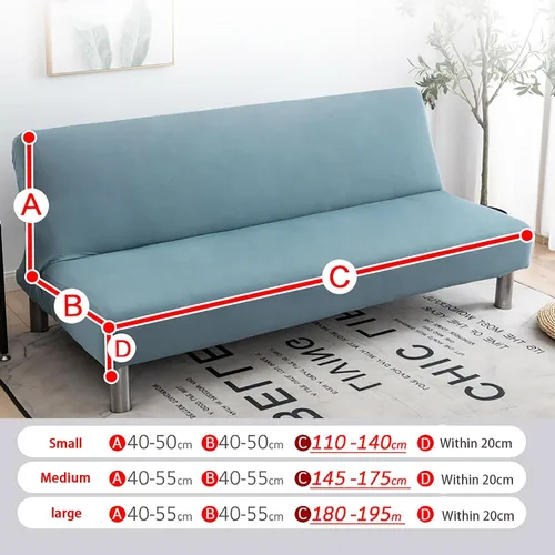 Miniatura 5 de Funda de sofá sin brazos, protector de muebles, funda elástica para sofá sin apoyabrazos, funda de elastano elástica para niños, mascotas y perros
