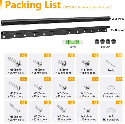 Miniatura 7 de Soporte de pared para TV sin tachuelas, soporte de TV inteligente sin taladros para televisores de 32 a 75 pulgadas, soporta hasta 150 libras