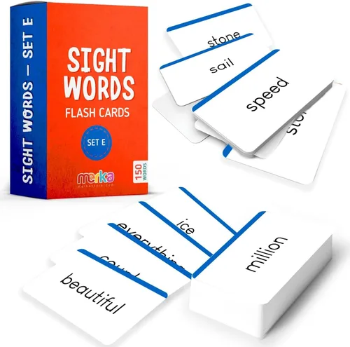 Miniatura 12 de merka Tarjetas flash de palabras a la vista – 150 tarjetas, juego B – frituras de palabras y vocabulario para lectura de primer grado