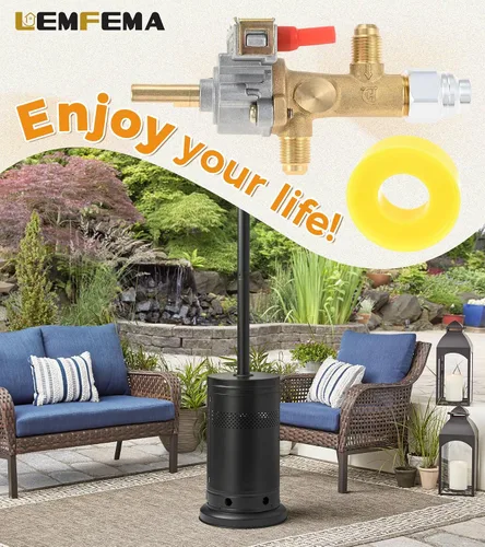 Miniatura 7 de Válvula de control de seguridad de gas con dispositivo de encendido piezoeléctrico de repuesto para reparación de calentador de patio alimentado por