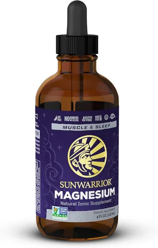 Sunwarrior Suplemento mineral de magnesio, aditivo líquido iónico natural para bebidas | Cuenta con minerales traza para apoyar el cerebro, corazón