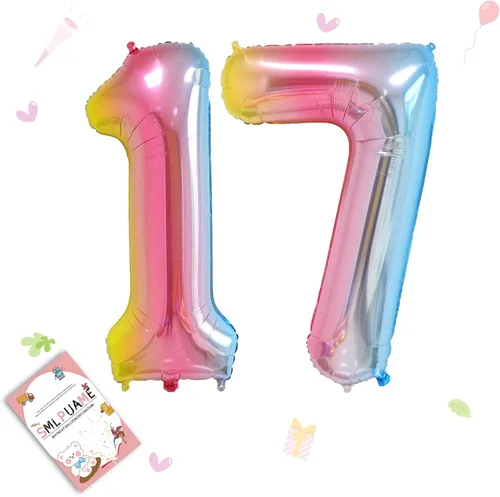 Miniatura 67 de Globos de números de 40 pulgadas del 0 al 9 dorados grandes del número 0, globos digitales para suministros de decoración de celebración de fiesta