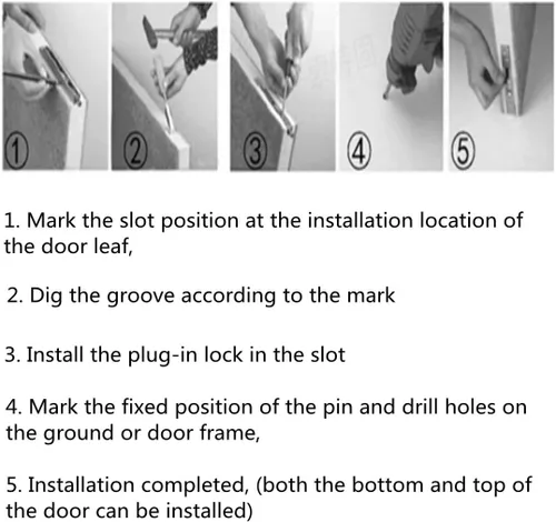 Miniatura 5 de szhdxsy - Pestillo oculto y perno de acero inoxidable 304 de 6 pulgadas (5.9 in) de seguridad para puerta, cerradura de perno deslizante de puerta
