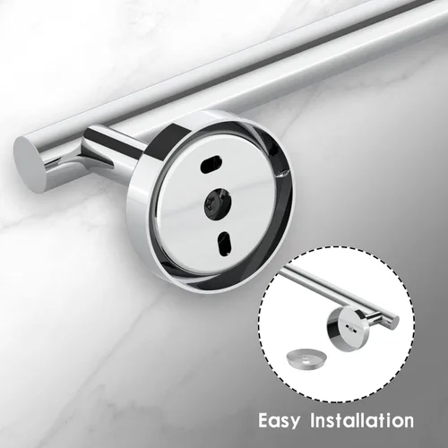 Miniatura 3 de Newfun Barra Toallero de Baño de Cromo Pulido de 16 Pulgadas, Toalleros de 2 Piezas para Baño SUS304 de Acero Inoxidable Engrosado Portotoallas